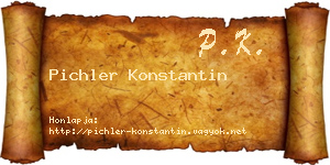 Pichler Konstantin névjegykártya